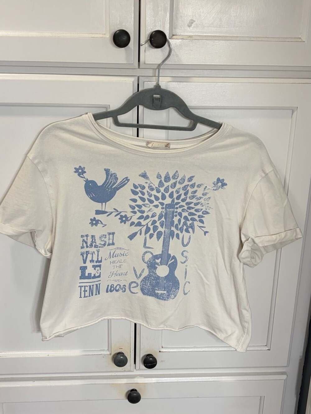 Altar'd State Nashville Tennessee Graphic Crop Top Size M Music Hippie Festival
